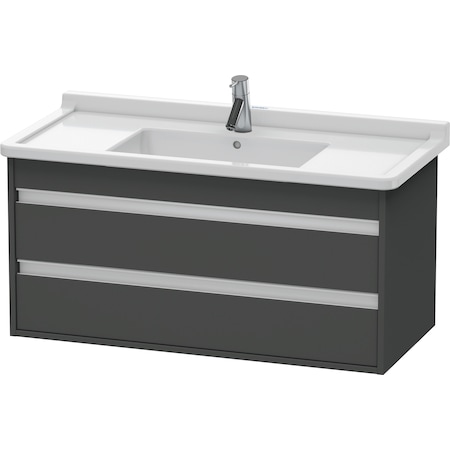 Duravit Ketho Wall-Mounted Vanity Unit Kt664504949 Graphite Matt KT664504949